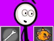 ゲームスティックマンはアクションを選択します オンライン