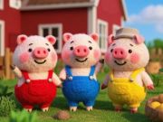 ゲーム違いを見つけてください：3匹の小さな豚 オンライン