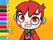 ゲーム塗り絵：アバターワールドスクールボーイオンライン