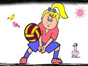 ゲームバレーボールの楽しい色オンライン