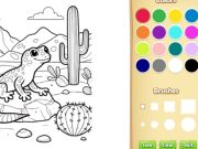 ゲーム子供のための砂漠の動物の塗り絵オンライン