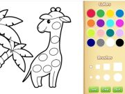 ゲーム子供向けの簡単な動物の着色の本オンライン