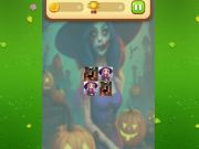 ゲームハロウィーンの魔女のメモリマッチオンライン