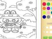 ゲーム子供のためのかわいいラブブの塗り絵オンライン