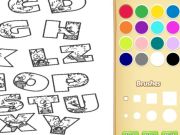 ゲーム子供向けのアルファベット動物塗り絵オンライン