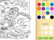 ゲーム海の動物の塗り絵オンライン