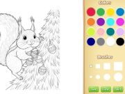 ゲーム子供のためのクリスマスアニマルカラーリングブックオンライン