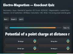 Electro-Magnetism - Knockout Quiz — 無料オンラインゲーム