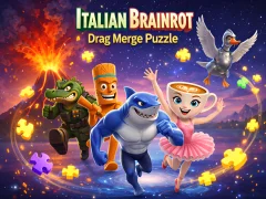 ゲームItalian Brainrot Drag Merge Puzzleオンライン