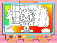 Coloring Book: Avatar Girl Dress Up Shopping — 無料オンラインゲーム