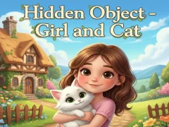 ゲームHidden Object - Girl and Catオンライン