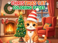 ゲームChristmas Cat Coloring Pagesオンライン