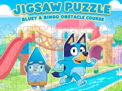 Jigsaw Puzzle: Bluey & Bingo Obstacle Course — 無料オンラインゲーム