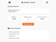 ゲームJburger Tycoonオンライン