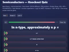 Semiconductors — Knockout Quiz — 無料オンラインゲーム