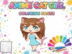 ゲームAnime Cat Girl Coloring Pagesオンライン