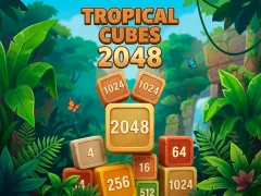 ゲームTropical Cubes 2048オンライン