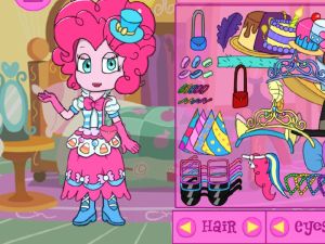 ゲーム私の小さなポニーエクエストリアガールズピンピーパイドレスアップオンライン