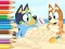 Coloring Book: Bluey On The Beach — 無料オンラインゲーム