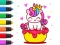 Coloring Book: Unicorn Cupcake — 無料オンラインゲーム