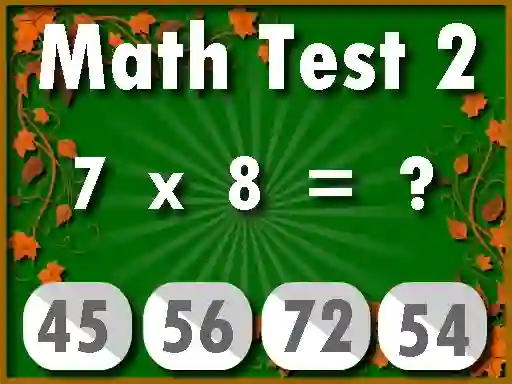 Math Test 2 — 無料オンラインゲーム
