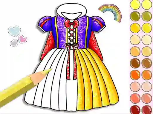 Princess Glitter Coloring — 無料オンラインゲーム