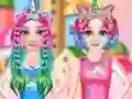 Princesses Rainbow Unicorn Hair Salon — 無料オンラインゲーム