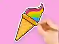 Coloring Book: Rainbow Ice Cream — 無料オンラインゲーム