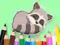 Coloring Book: Baby Raccoon — 無料オンラインゲーム
