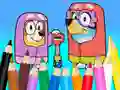 Coloring Book: Bluey Flossing Grannies — 無料オンラインゲーム
