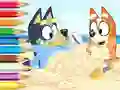 Coloring Book: Bluey On The Beach — 無料オンラインゲーム