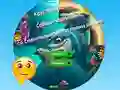 Round Jigsaw Puzzle Collect Pictures of Funny Ocean Inhabitants — 無料オンラインゲーム