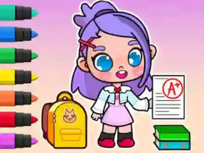 Coloring Book: Avatar School Day — 無料オンラインゲーム