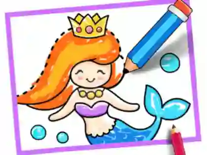 Toddler Drawing: Mermaid — 無料オンラインゲーム