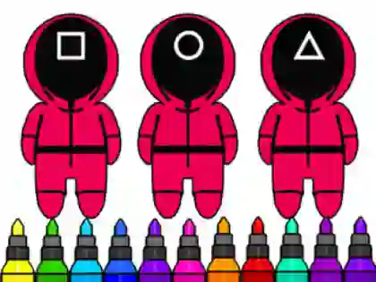 Coloring Book: Squid Game Mask — 無料オンラインゲーム