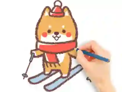 Coloring Book: Skiing Puppy — 無料オンラインゲーム
