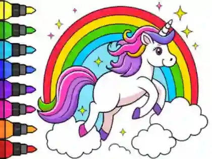 Coloring Book: Magical Unicorn — 無料オンラインゲーム