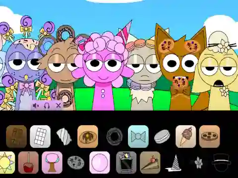 ゲームSprunki Dessert Sweetnessオンライン