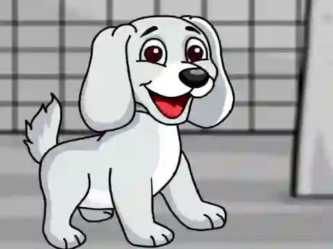 Rescue the White Puppy from Cage — 無料オンラインゲーム