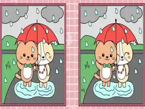 Spot the Differences Cute Kittens — 無料オンラインゲーム