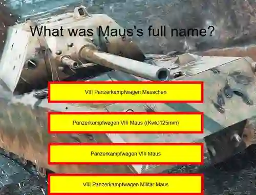 ゲームTank Quiz: Mausオンライン