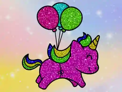 Coloring Book Glittered Unicorns — 無料オンラインゲーム