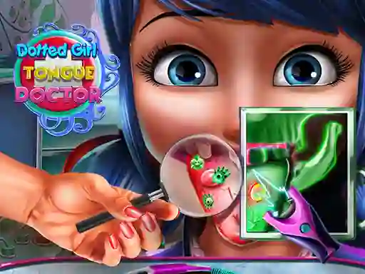 Dotted Girl Tongue Doctor — 無料オンラインゲーム