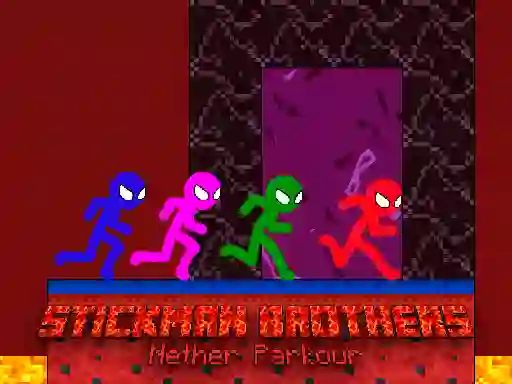 Stickman Brothers Nether Parkour — 無料オンラインゲーム