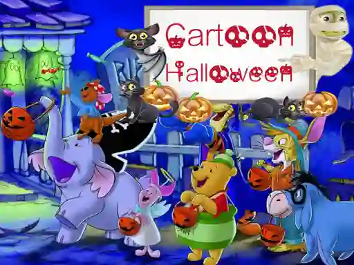 ゲームCartoon Halloween Slide Puzzleオンライン