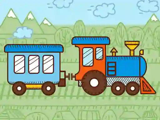 Trains For Kids Coloring — 無料オンラインゲーム