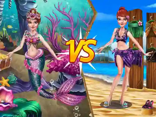 Mermaid vs Princess Outfit — 無料オンラインゲーム