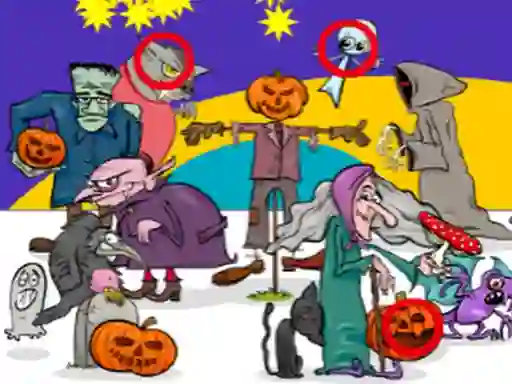 Find 5 Differences Halloween — 無料オンラインゲーム