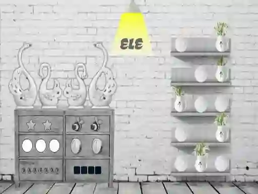 Black and white House Escape — 無料オンラインゲーム