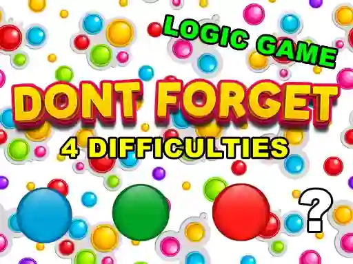 Dont Forget — 無料オンラインゲーム